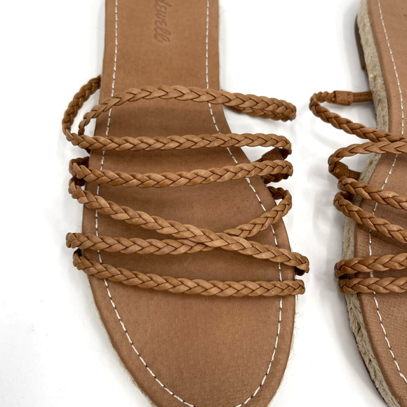 NWOB Madewell The Kathryn Espadrille Slide Sandal in Leather Size 10 Braided - Picture 8 of 16